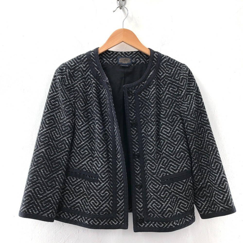 Pendleton Amanda Print Blazer Jacket 3/4 Sleeve S… - image 7